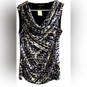 Cable & Gauge Geometric Sleeveless Top Size XL